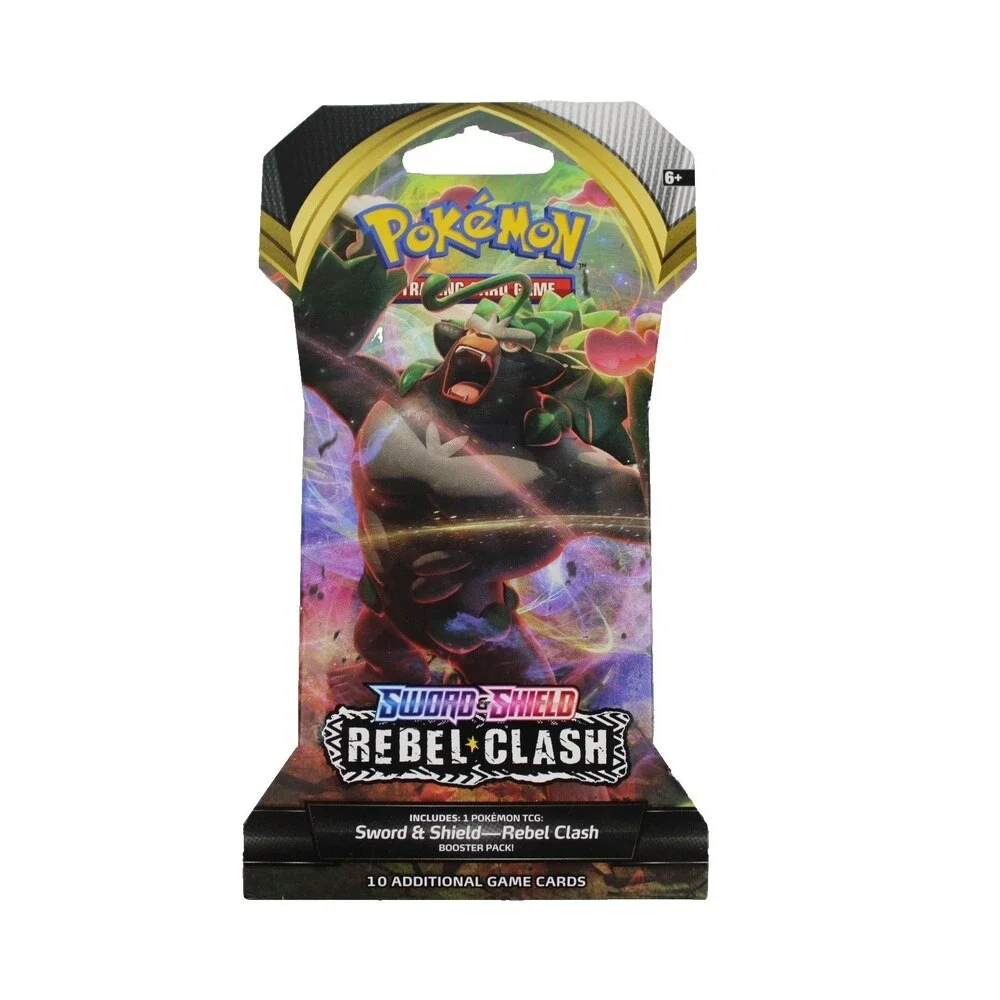 Pokemon TCG Sword & Shield Rebel Clash Sleeved 2 Booster Packs! Both Blisters!